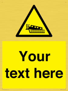 Custom warning grounding narrow boat on lock cill